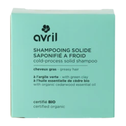 Shampooing Solide Saponifié à Froid Cheveux Gras 100g - Certifié Bio