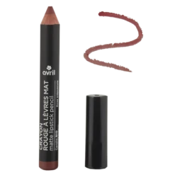 Crayon Rouge à Lèvres Mat Rose Crépuscule Certifié Bio