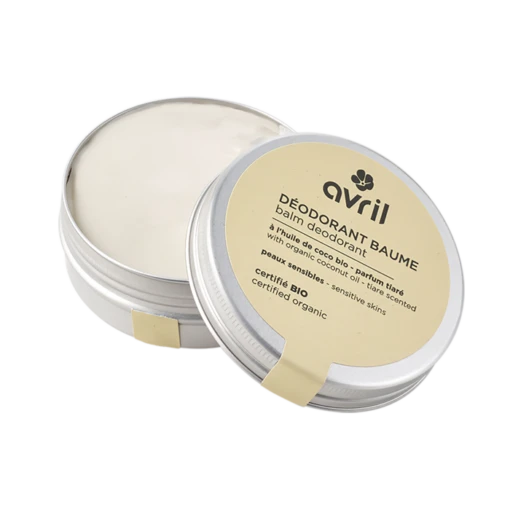 Déodorant Baume Peaux Sensibles - Parfum Tiaré 75g Certifié Bio -AURA Maquillage Magasin 1803 1 1